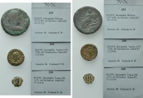 3 Roman Provincial Coins of Alexandria.