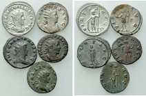 5 Antoniniani of Gallienus.