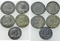 5 Late Roman Coins.