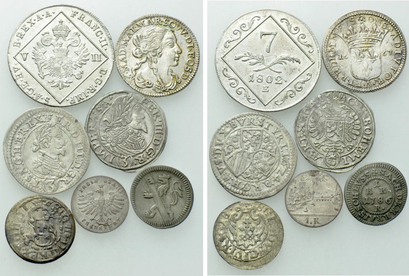 7 Coins of the 16th-19th Century. 

Obv: .
Rev: .

. 

Condition: See pic...