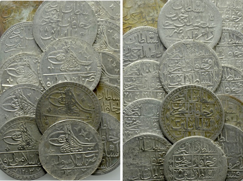 14 Ottoman Coins. 

Obv: .
Rev: .

. 

Condition: See picture.

Weight:...