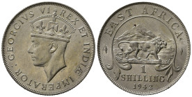 AFRICA ORIENTALE BRITANNICA. East Africa. Giorgio VI. 1 Shilling 1942. Ag. qFDC