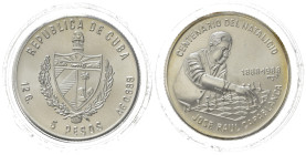 CUBA. 5 Pesos 1988 "Centenario del Natalicio". Ag. FDC