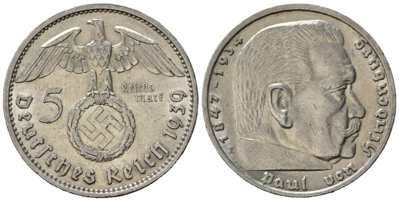 GERMANIA. Terzo Reich. 5 Reichsmark 1939 E. Ag. SPL