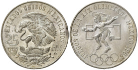 MESSICO. 25 Pesos 1968. Ag (22,65 g). FDC