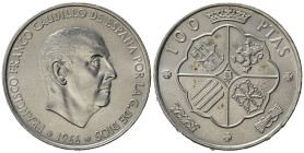 SPAGNA. Francisco Franco. 100 pesetas 1966 (68). qFDC