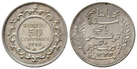 TUNISIA. 50 centimes Franc 1916 A. Ag. SPL
