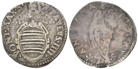 ANCONA. Stato pontificio. Paolo IV (1555-1559). Giulio con San Pietro. Ag (2,70 g). MIR 1032. RR. MB