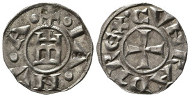 GENOVA. REPUBBLICA (1139-1339). Denaro Ag (0,77 g). D/ Castello. R/ Croce. MIR 16. SPL