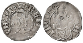 L'AQUILA. Renato d'Angiò (1435-1442). Cella. Ag (0,96 g). Aquila coronata volta a sinistra - San Pietro benedicente. D'Andrea-Andreani 59. Rara. MB+