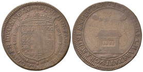 MANTOVA. Ludovico Gonzaga di Nevers con la moglie Enrichetta di Cleves. Gettone 1651. Cu (7,82 g). BAM VIII, 112-116. qBB