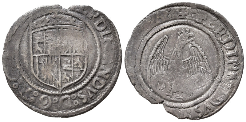 MESSINA. Ferdinando il Cattolico (1479-1516). Tarì con sigle MC. Ag (3,58 g). MI...