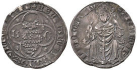 MILANO. Barnabò e Galeazzo II Visconti (1355-1378). Grosso da 2 soldi. Ag (2,31 g). Biscia - Sant'Ambrogio. MIR 102/1. BB