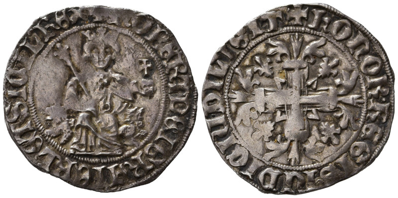 NAPOLI. Roberto d'Angiò (1309-1343). Gigliato Ag (3,98 g). MEC 14, 698; MIR 28. ...