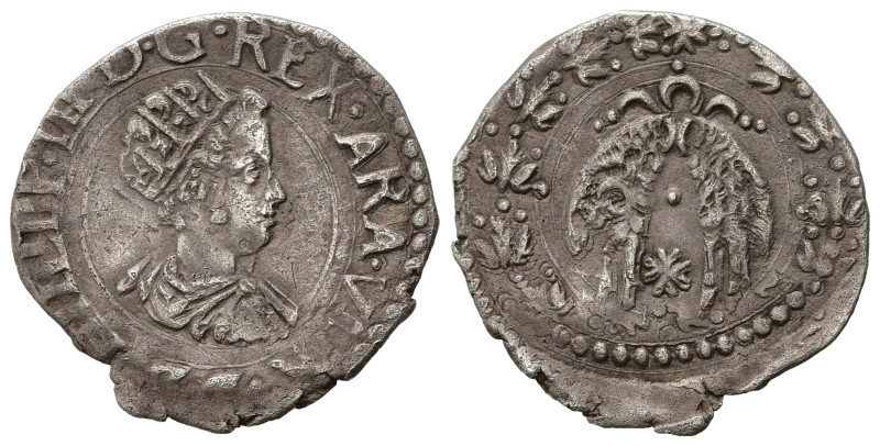 NAPOLI. Filippo III di Spagna (1598-1621). Mezzo Carlino. Ag (1,27 g). P/R 29. B...