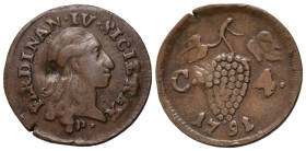 NAPOLI. Ferdinando IV di Borbone (1759-1816). 4 Cavalli 1791. Cu. Magliocca 341. BB