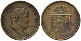 NAPOLI. Ferdinando II di Borbone (1830-1859). Falso d'epoca della piastra da 120 grana 1856. AE (27,44 g). BB
