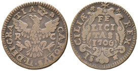 PALERMO. Regno di Sicilia. Carlo II (1665-1700). Grano 1700. MIR 497/3. BB