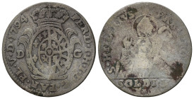 PARMA. Ferdinando I (1765-1802). 10 soldi o mezza lira 1794. Stemma ovale - Sant' Ilario. Mi. MIR 1085/3. MB