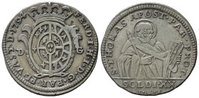 PARMA. Ferdinando I (1765-1802). 20 soldi o lira 1794. Stemma ovale - San Tommaso. Mi. MIR 1081/3. BB+