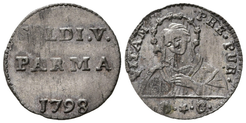 PARMA. Ferdinando I (1765-1802). Cinquina o Parpagliola (5 soldi) 1798. Mi. MIR ...