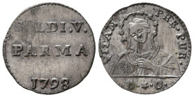 PARMA. Ferdinando I (1765-1802). Cinquina o Parpagliola (5 soldi) 1798. Mi. MIR 1087/7. qFDC
