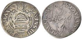 ROMA. Stato pontificio. Paolo IV (1555-1559). Giulio con San Paolo. Ag (2,93 g). MIR 1026. MB