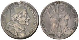 Roma. Stato Pontificio. Alessandro VIII (1689-1691). Testone 1690. Ag (8,29 g). MIR 2083. RR. Appiccagnolo portativo rimosso. B-MB