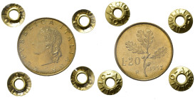 REPUBBLICA ITALIANA. 20 lire 1957 gambo largo "Quercia". Gig. 192a. Periziata Angiolillo. FDC