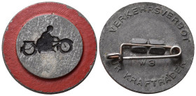 MEDAGLIE ESTERE – GERMANIA – III REICH (1933-1945), spilla che rappresenta l’indicazione di divieto di transito ai motocicli e venne emessa per la rac...