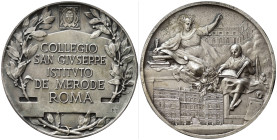 Medaglie Italiane. Roma. Medaglia San Giuseppe Istituto De Merode Roma. AE argentato (57,88 g - 55 mm). SPL