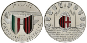 Medaglie Italiane. Milan campione d'Italia 1987-1988. Ag. Proof