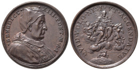 MEDAGLIE PAPALI. Benedetto XIII (1724-1730). Medaglia anniversario del Possesso. Roma 1726 (anno III). AE (14,63 g - 30,68 mm). Opus Hamerani. Miselli...