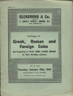 GLENDINING & CO. London, 18 – Juanary, 1949. Collection Prof. EMIL LAJOS JONAS. Greek, roman and foreign coins. Pp. 23, nn. 234. Ril. editoriale, buon...