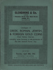 GLENDINING & CO. London, 29 – April, 1954. Catalogue of Greek, Roman, Jewish & foreign gold coins. Including some formery in the possesion of the late...