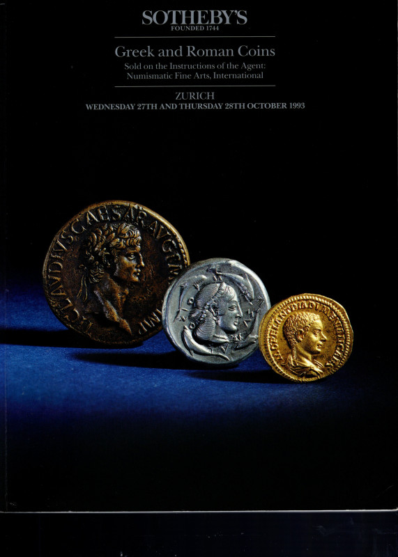 SOTHEBY’S. – Zurich, 27\28 – October, 1993. Greek and Roman coins. Pp. n. num. N...