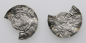Germany. Aachen. Uncertain Emitter Ca 1050. AR Denar (18mm, 0.58g). Aachen mint. +KA[E]R[LRE]X, head left / Eagle with raised wings right. [+]IOHANNE[...