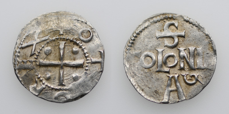 Germany. Cologne. Otto III 983-1002. AR Denar (18mm, 1.61g). Cologne mint. +OT[T...