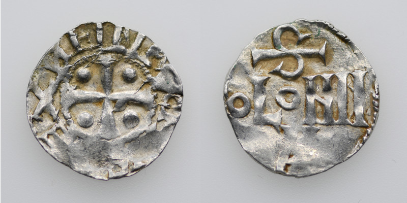 Germany. Cologne. Heinrich II 1002-1014. AR Denar (17mm, 1.41g). Cologne mint. H...