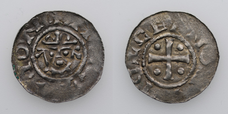 Germany. Saxony. Hermann 1059-1086. AR Denar (19mm, 0.79g). Jever mint. +HE[RE]M...