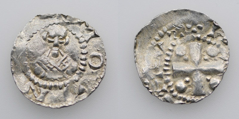 Germany. Mainz. Heinrich II 1002-1024. AR Denar (18.5mm, 1.57g). [+]MOGN[CIA], b...
