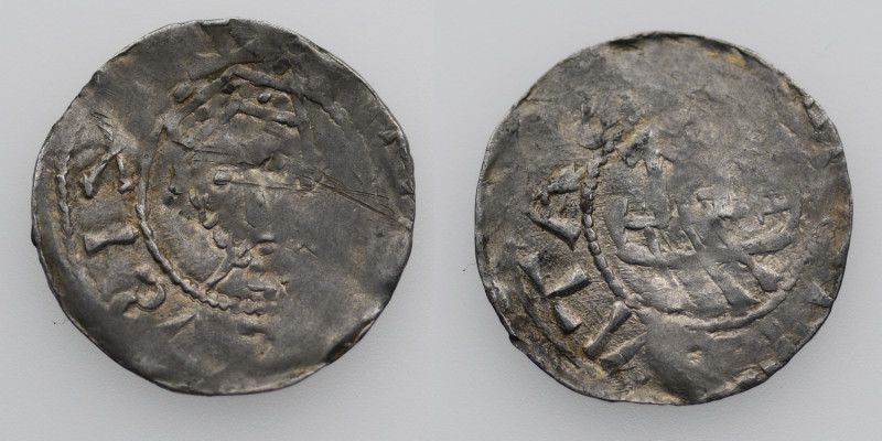 Germany. Speyer. Heinrich III 1039-1056. AR Denar (19mm, 0.99g). Crowned head fa...