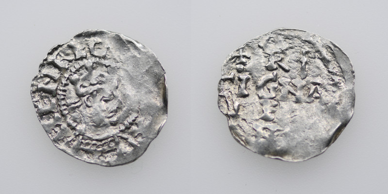 Germany. Swabia. Heinrich II 1002-1024. AR Obol (15mm, 0.60g). Strasbourg mint. ...