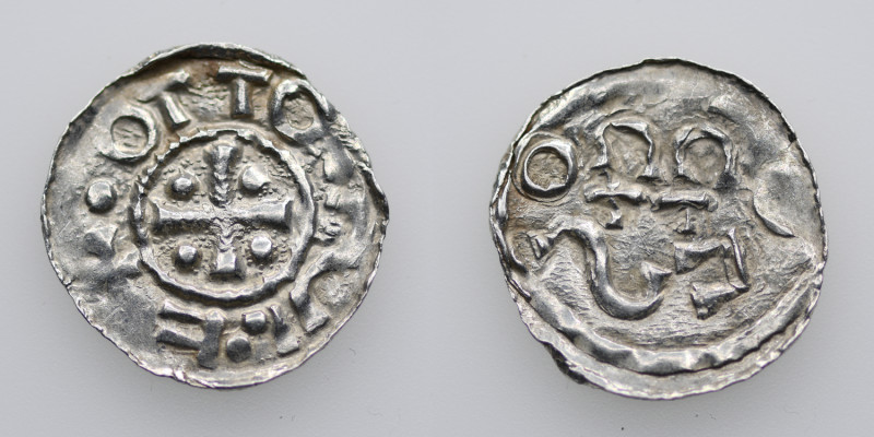 Germany. Swabia. Esslingen. Otto I - Otto III 936 - 1002. AR Denar (18mm, 1.08g)...