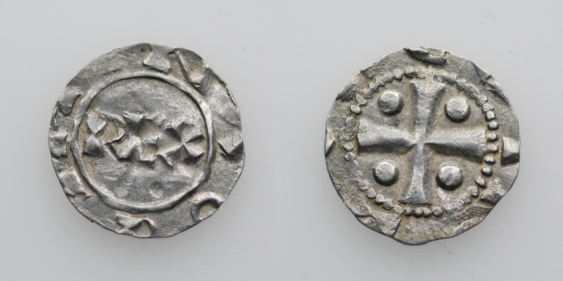 The Netherlands. Deventer. Heinrich II 1002-1014. AR Denar (16mm, 1.09g). Devent...