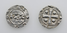 The Netherlands. Deventer. Heinrich II 1002-1014. AR Denar (16mm, 1.09g). Deventer mint. REX / Cross with pellets in each angle. Ilisch 1.5. Very Fine...