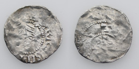 The Netherlands. Tiel. Konrad II 1024-1039. AR Denar (19mm, 1.20g). [HEI]NRIC[V]SIM[PERATOR], crowned head facing / +T[IEГЕ], cross with a pellet in e...