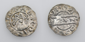 The Netherlands. Friesland. Bruno III 1038-1057. AR Denar (17mm, 0.57g). Dokkum mint. HEINRIC[VS]RE+, crowned head right, cross-tipped scepter before ...