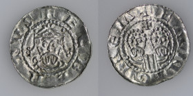 The Netherlands. Friesland. Ekbert II 1068-1077. AR Denar (18mm, 0.62g). Emnighem mint. +ECBERTVS, crowned bearded bust facing / +EMNIGHEM, two adjace...