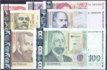 Banknoten - Ausland - Bulgarien
1, 2, 5, 10, 20, 50 u. 100 Leva 1999 - 2003. I-II Pick 114-120.